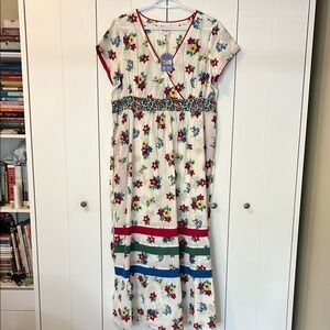 NWT April Cornell Cotton Prairie Floral Maxi dress Size L